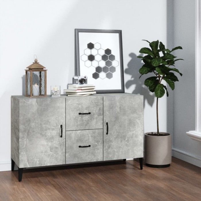 vidaXL Servantă, gri beton, 100x36x60 cm, lemn prelucrat