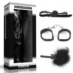 Set Accesorii Sexy Deluxe Bondage Kit Black III, 3 Piese