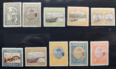 ROMANIA 1913 - Silistra - serie MLH usoare urme de sarniera - LP 69 foto