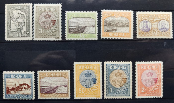 ROMANIA 1913 - Silistra - serie MLH usoare urme de sarniera - LP 69