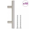 Manere de dulap, 10 buc., argintiu, 64 mm, otel inoxidabil