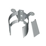 Colier burlan pentru sistem pluvial, Bilka, metalic, argintiu (RAL9006), lucios, D 90 mm