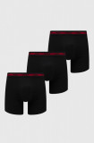 HUGO boxeri 3-pack bărbați, culoarea negru 50496713