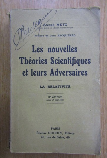 Andre Metz - Les nouvelles Theories Scientifiques et leurs Adversaires