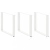 VidaXL Picioare de masă &icirc;n formă de U, 3 buc., alb, 100 x (72-73) cm, oțel 4013213