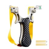 Praștie profesională din aluminiu, m&acirc;ner ergonomic imitatie carbon, prindere rapidă, 12 cm