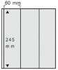 5 folii transparente, Variant, cu 3 buzunare verticale de 245 x 60 mm