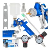 Pistol de vopsit HVLP cu regulator de presiune, 0.8 mm, 1 / 4", 125 ml, Geko G03122