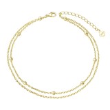 Cumpara ieftin Bratara de glezna argint 925, JW1817, model dublu, placata cu aur