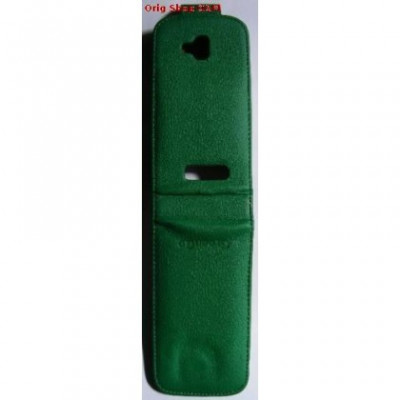 Husa Flip Piele Eco GreenGo Nokia Lumia 610 Verde foto