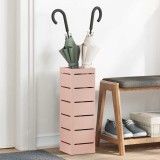 vidaXL Suport de umbrele Roz Metal Inserții decorative