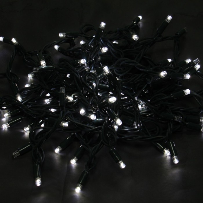 Instalatie brad Craciun, Hoff Net 704100, 90 LED-uri albe + 10 LED-uri flash, 10 m, interior / exterior