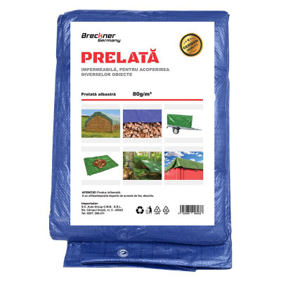 Prelata Cu Ochiuri De Prindere 80g/m2 Albastra 3x4M Breckner Germany Cod BK89401 120721-2 foto