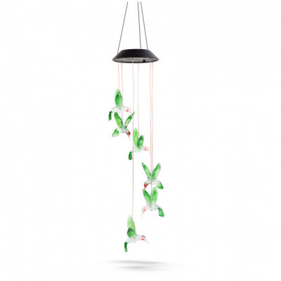 Lampa solara, colibri, cu LED RGB, 78 x 12,5 cm foto