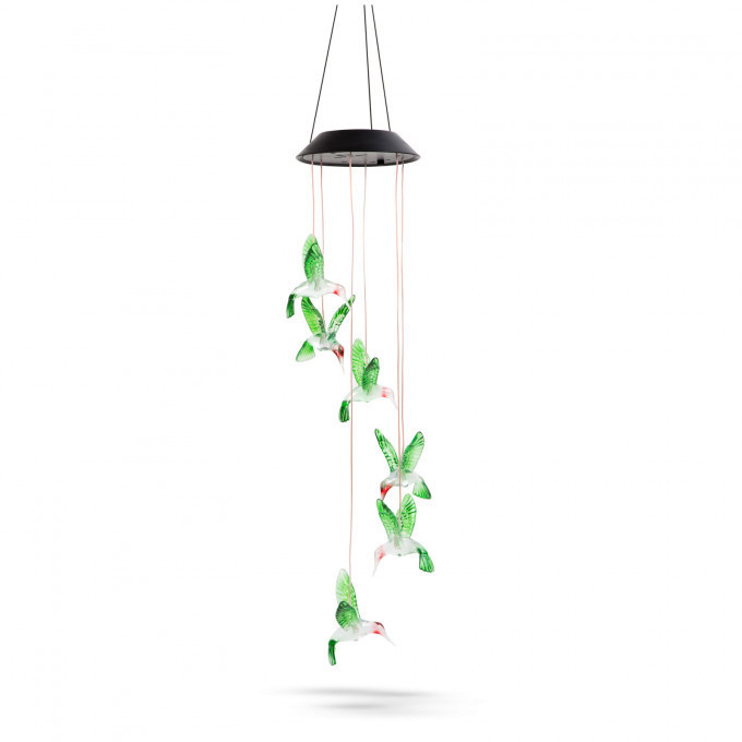 Lampa solara, colibri, cu LED RGB, 78 x 12,5 cm