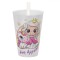 Pahar Plastic cu Pai, Model Printesa Unicorn, Alb, Capacitate 0.4L