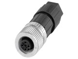 Conector M12 mamă 5 pini, push-lock