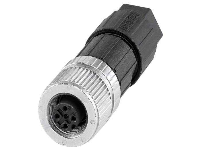 Conector M12 mamă 5 pini, push-lock