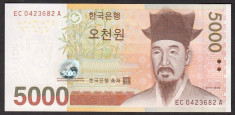 COREEA DE SUD ? bancnota ? 5000 Won ? 2006 ? P-55 ? UNC ? necirculata foto