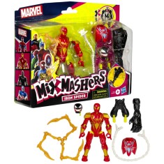 MARVEL AVENGERS MIX MASHERS FIGURINA IRON SPIDER CU ACCESORII 12CM
