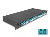 Splice Box fibra optica 19&quot;/1U cu 24 x LC Duplex OM3, Delock 67010