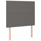 Cumpara ieftin Tablii de pat, 2 buc, gri, 90x5x78/88 cm, piele ecologica