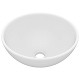 Cumpara ieftin Chiuveta baie lux, alb mat, 32,5x14 cm, ceramica, rotund