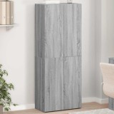 vidaXL Fișet, sonoma gri, 60x32x153 cm, lemn prelucrat