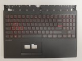 Carcasa superioara cu tastatura palmrest Laptop, Lenovo, Legion Y7000 2019 PG0 Type 81T0, 5CB0U42805, EC17L000400, EY515, iluminata, rosie, layout US