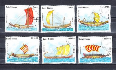 A12 S5 8 - Timbre foarte vechi - Guineea Bissau - corabii foto