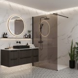 Paravan de dus Rea Flexi Brown / Black 90