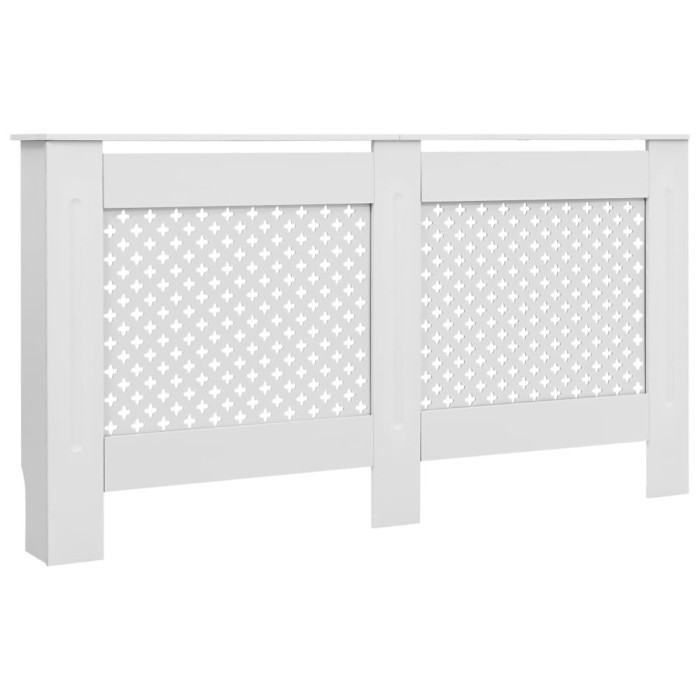 Masca pentru calorifer, MDF, 152x19x81,5 cm, alb