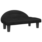 Cumpara ieftin Pat de caini, negru, 70x52x30 cm, catifea