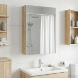 vidaXL Dulap cu oglindă pentru baie Stejar Sonoma 40 x 10,5 x 60,5 cm 889025