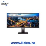 Monitor curbat LED VA Philips 34", UltraWide QHD, DisplayPort, Negru, 345B1C