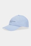 Tommy Jeans șapcă de baseball din bumbac culoarea galben, cu imprimeu, AW0AW16868