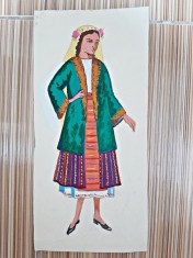 Costum popular, desen foto