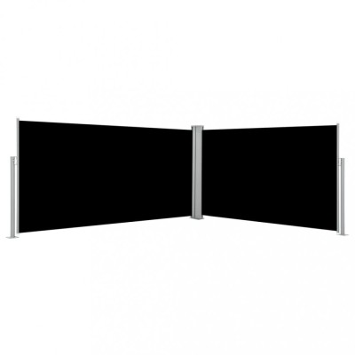 Copertină laterală retractabilă, negru, 160 x 600 cm foto