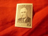 Serie Argentina 1946 - Personalitati - Presedintele Roosevelt, 1 valoare, Nestampilat