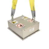 Separator magnetic bloc pentru fier, suspendat pentru benzi transportoare, 420 x 350 x 150 mm