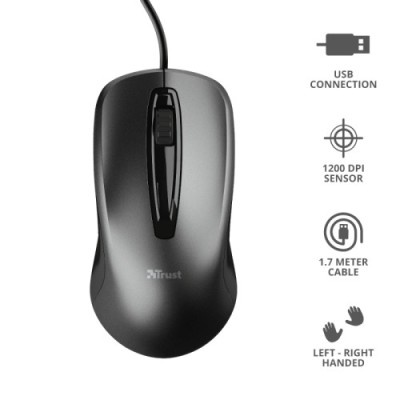 MOUSE Trust Carve USB Mouse &amp;quot;23733&amp;quot; (timbru verde 0.18 lei) foto