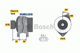 Generator / Alternator TOYOTA YARIS (P1) (1999 - 2005) BOSCH 0 986 049 211