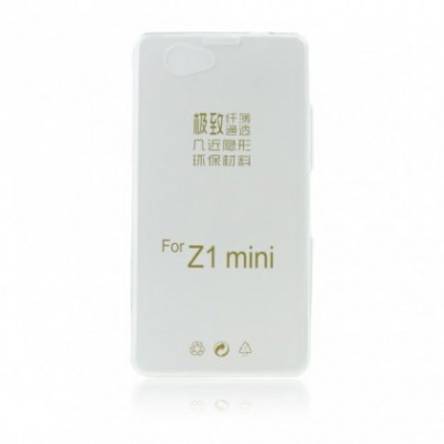 Husa Silicon Ultra Slim Sony Xperia Z1 Compact Transparent foto