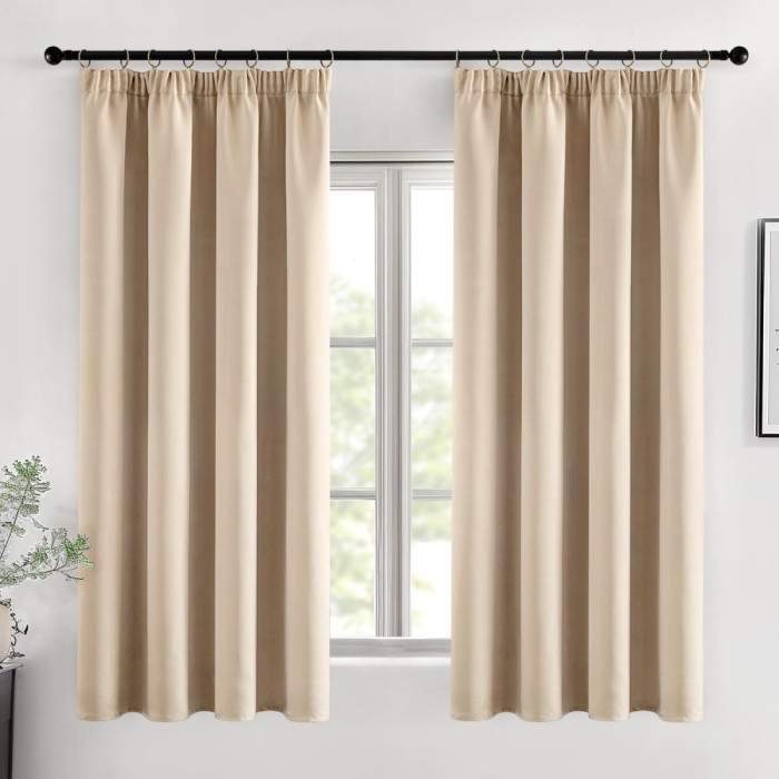 Set 2 Draperii, Opace, 140 x 175 cm, Bej - CN
