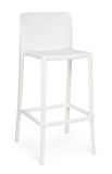 Cumpara ieftin Set 4 scaune bar polipropilena alba Chloris 48x44x102 cm