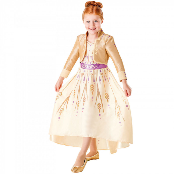 Costum Disney Printesa Anna pentru fete - Frozen 2 Prolog 128 cm 7-8 ani