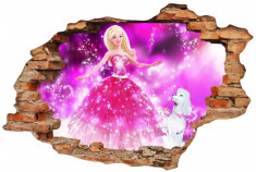 Sticker Wall Crack Barbie 2 - 120 x 80 cm foto