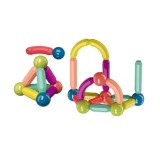 Set 25 de Piese Magnetice de Constructie, Cyrax, Puzzle, Forme, 3 Ani, ABS, Magnet, 16x6x14 cm, Multicolor