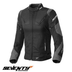Geaca (jacheta) femei pentru scuter - motocicleta Racing Seventy vara/iarna model SD-JR71 culoare: negru/gri Negru/gri L