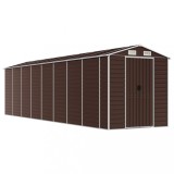 Cumpara ieftin Sopron de gradina, maro, 191x725x198 cm, otel zincat